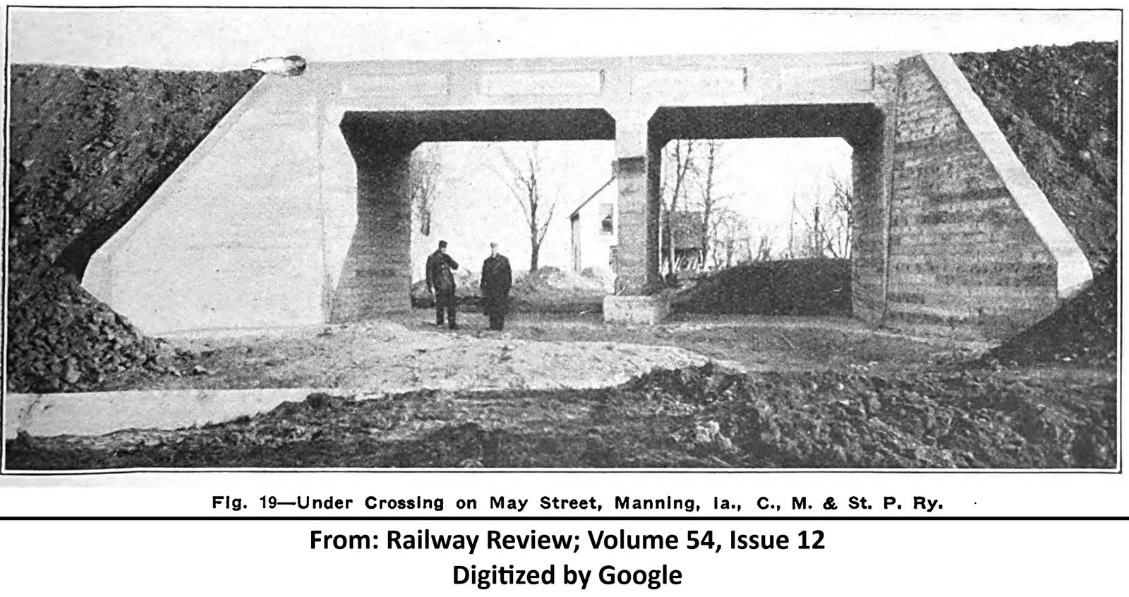 Photo of bridge soon after completion